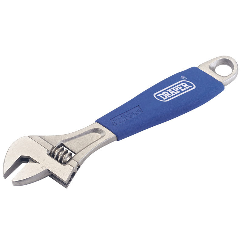 Draper 200mm Soft Grip Adjustable Wrench