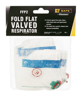 Bsafe FFP2V Fold Flat Valved Respirator 5 Pack White