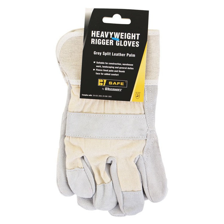 Bsafe Canadian High Quality Leather Rigger Glove Grey