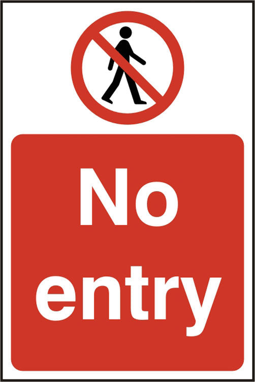 Bsafe No Entry Sign White/Red