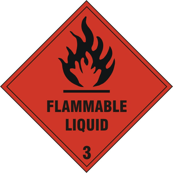 Bsafe Flammable Liquid Sign White/Red