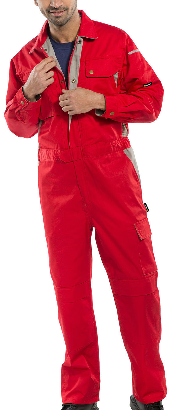 Beeswift Click Premium Boiler Suit Red