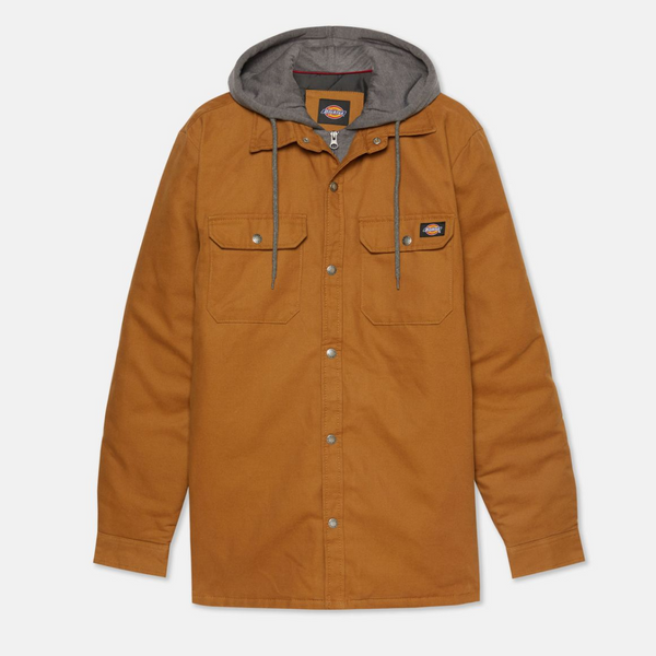 Dickies hooded canvas shirt jacket online