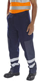 Beeswift Poly Cotton Nylon Patch Trousers Navy Blue