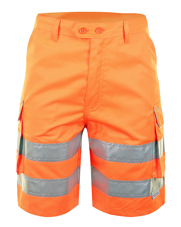Beeswift Rail Spec Hi-Viz Shorts Orange