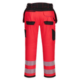 Portwest Hi-Vis Holster Pocket Work Trousers - Red/Black