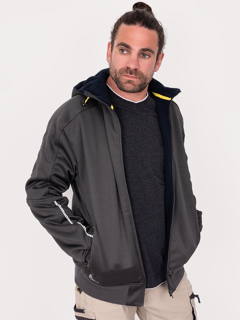Bisley Fleece Zip Front Pullover with Sherpa Lining
