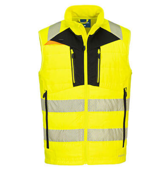 Portwest DX4 Hi-Vis Softshell Gilet #colour_yellow-black