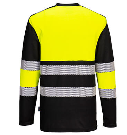 Portwest PW3 Hi-Vis Class 1 T-Shirt L/S #colour_yellow-black
