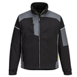 Portwest PW3 SOFTSHELL JACKET (3L) #colour_black-zoom-grey