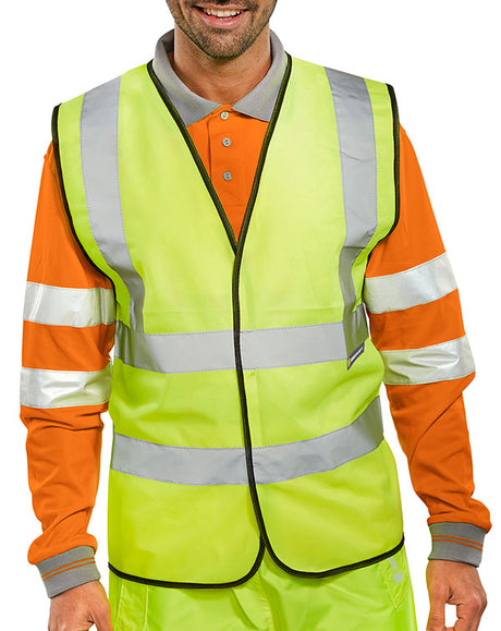 Beeswift Bseen EN ISO 20471 Vest Orange (Bulk Pack)