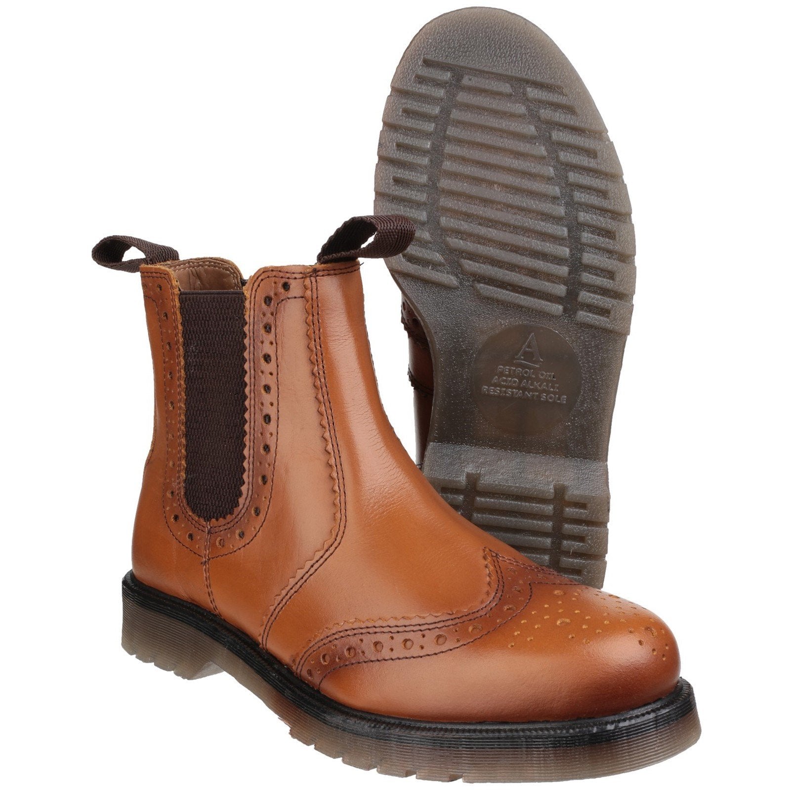 Leather soled discount brogue dealer boots