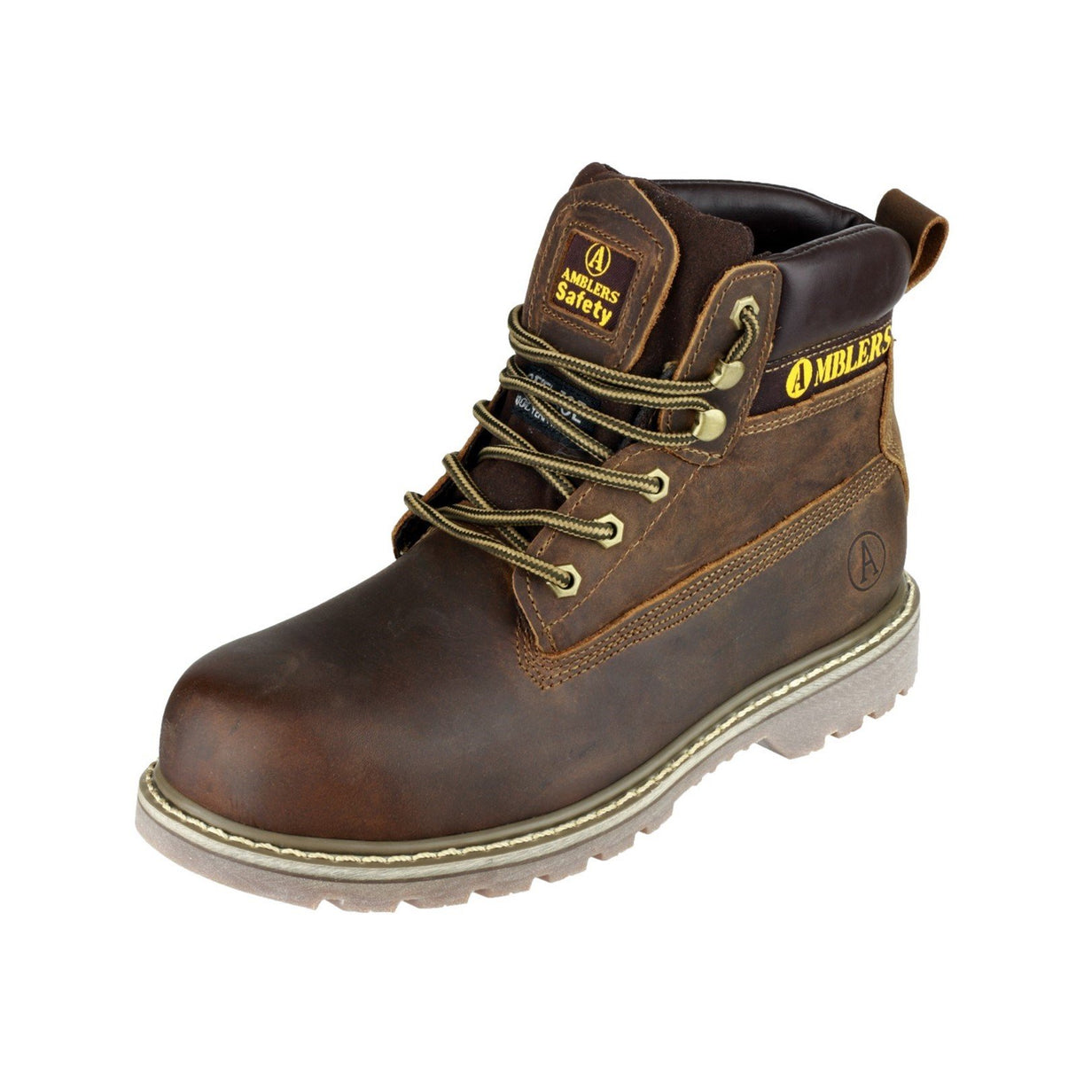 Amblers Safety Goodyear Welted Steel Toe Cap Brown Safety Boots