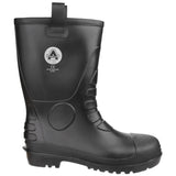 Amblers Safety Waterproof PVC Black Pull On Safety Rigger Boot