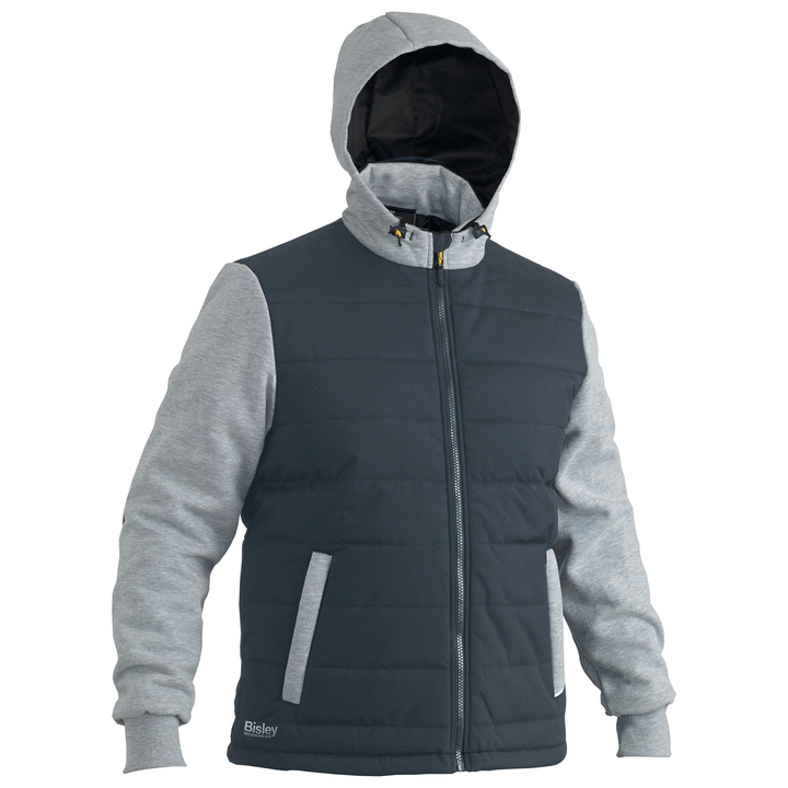 Bisley Flex & Move Contrast Puffer Fleece Hooded Jacket